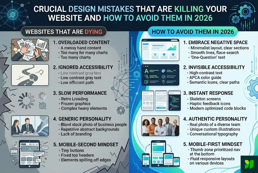 Crucial Design Mistakes That Are Killing Your Website (and How to Avoid Them in 2026)